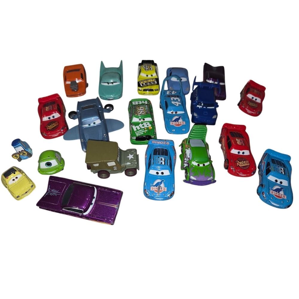 Lot 20 Disney Pixar CARS Finish Line Lightning McQueen Metal Diecast Rare
